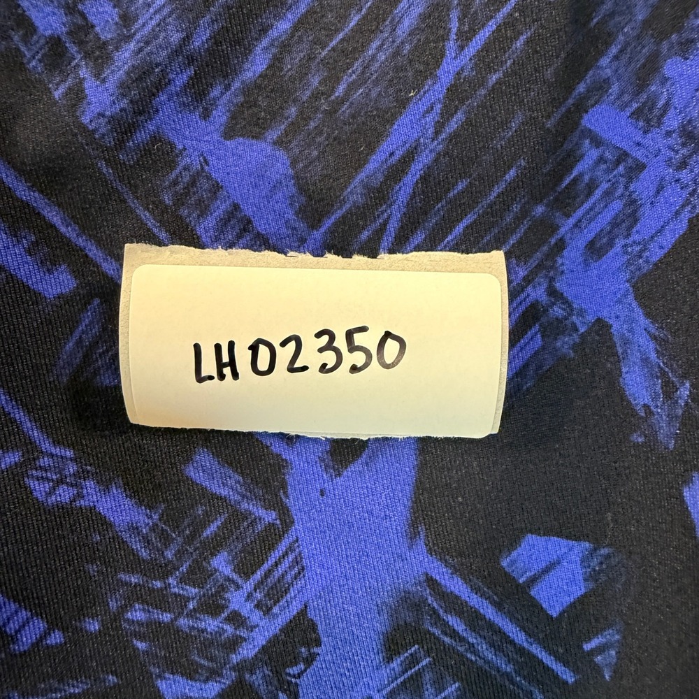Old Navy Go Dry Crop Leggings Large Blue Black Abstract Crop Athletic Pants - Picture 8 of 8